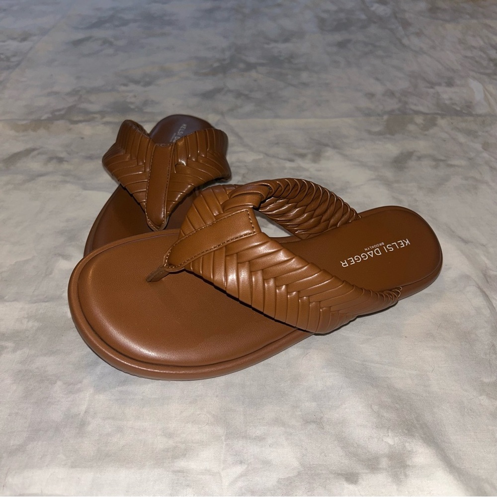 NWOB Kelsi Dagger Tidal Braided Thong Sandal